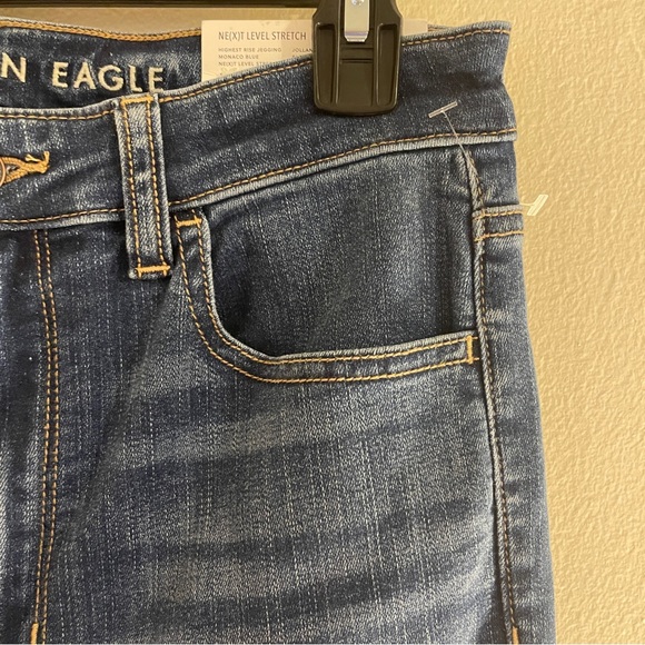 🔥 AEO | Ne(x)t Level Stretch Monaco Blue Highest Rise Jegging 8/29 Regular - Picture 4 of 7